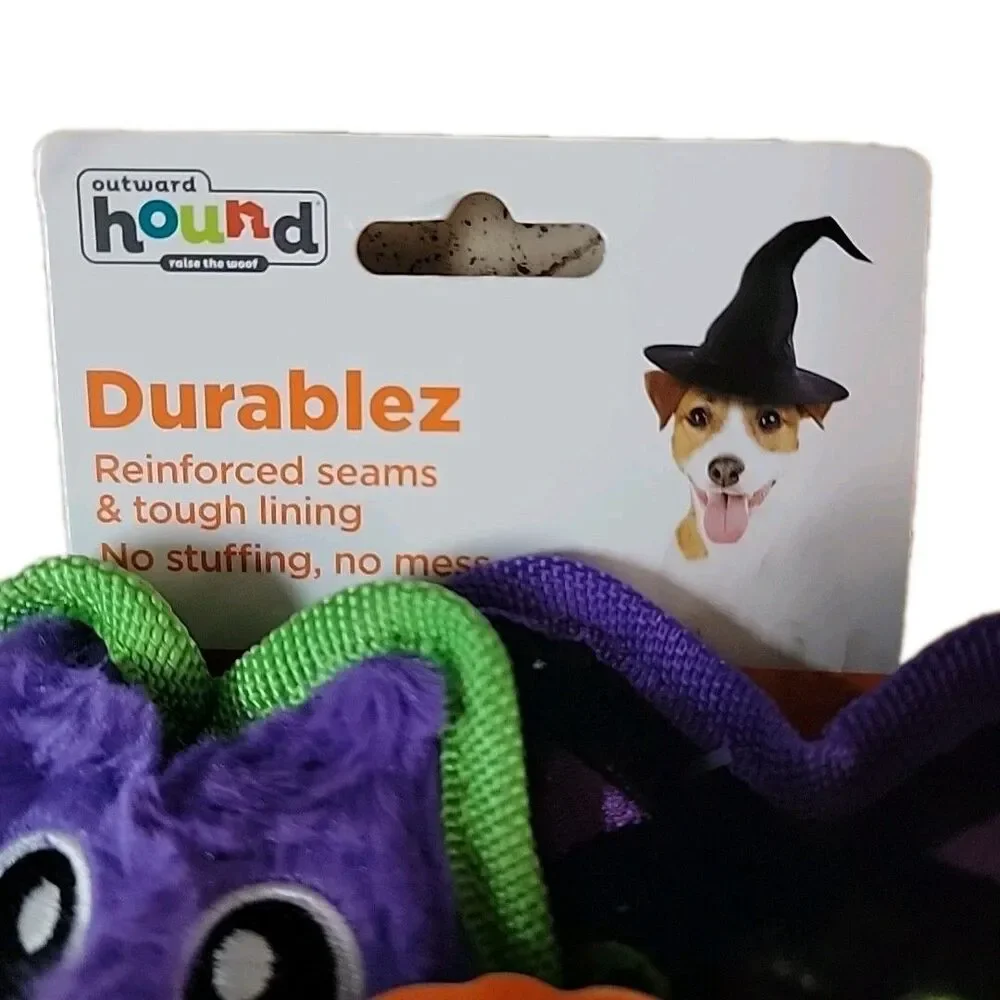 Outward Hound Durablez Cat Bat Dog Toys Halloween Squeaky 2 Pack NWT Reinforced